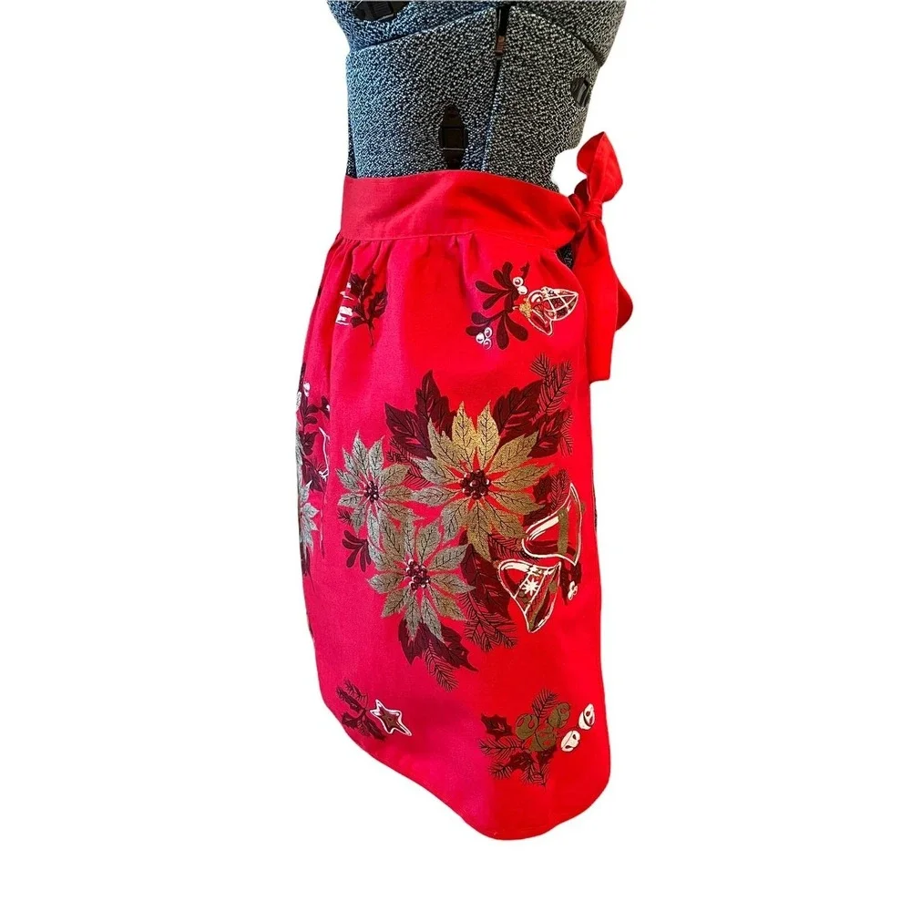 Vintage 1950s Christmas Apron Mid Century‎ Holidays 18